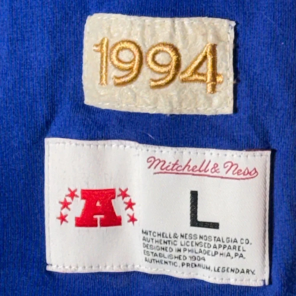 Mitchell & Ness Denver Broncos Jersey Youth L Blue 1994 Throwback Excellent - Picture 3 of 11